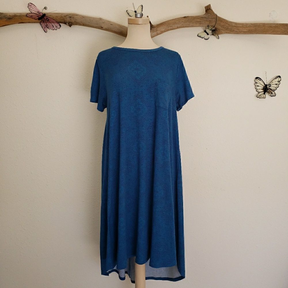 Lularoe carly in dark teal green size L